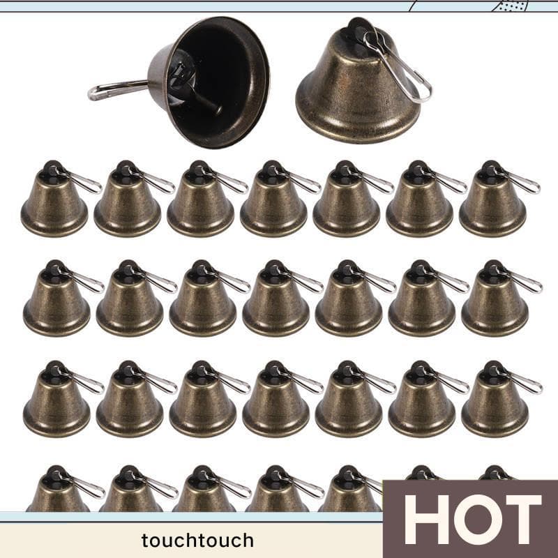 30 Pçs Sinos Artesanato Pequenos De Bronze Vintage Com Ganchos Para Pendurar Vento Fazendo Treinamento Do Cão touchtouch