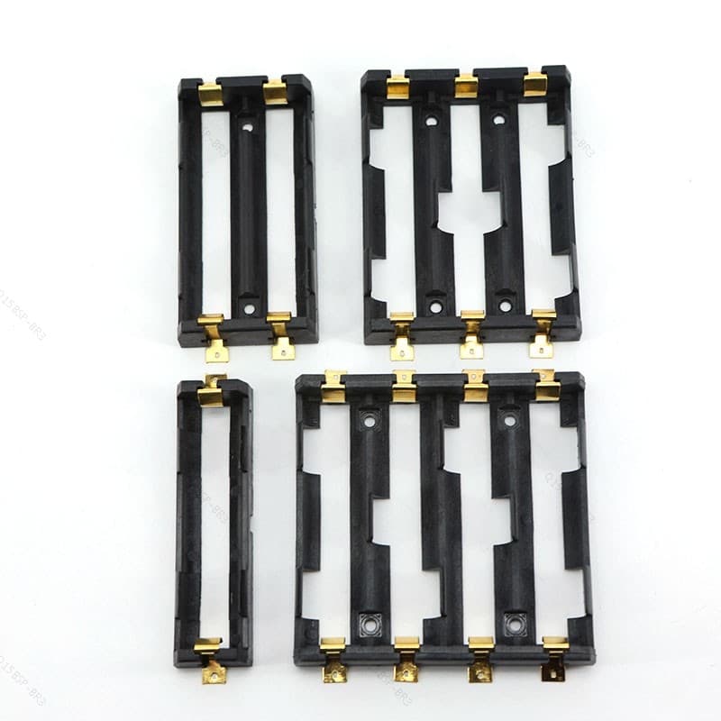 2 Pçs 18650 Bateria 1X 2X 3X 4X Suporte De Porta solt SMD Caixa De Armazenamento Recipiente Pinos Bronze Recarregável BR