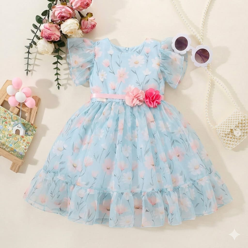 Vestido Infantil Festas Luxo Casamento Dama de Honra Cores Azul, Vermelho, Amarelo, Verde, Rosa