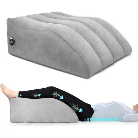 Almofada Inflável Apoio Pé Pernas Portátil Cunha Elevada Travesseiro Resistente Ergonômico Confortável
