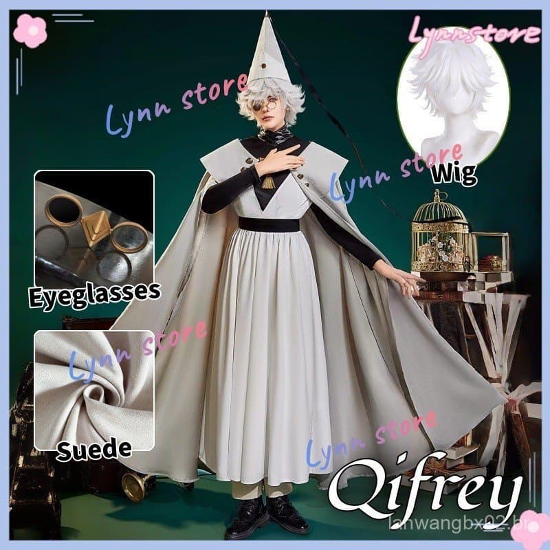 QIFREY Fantasia de Cosplay Peruca/Óculos/Chapéus Traje de Bruxa Anime ATELIER Roupas de Festa