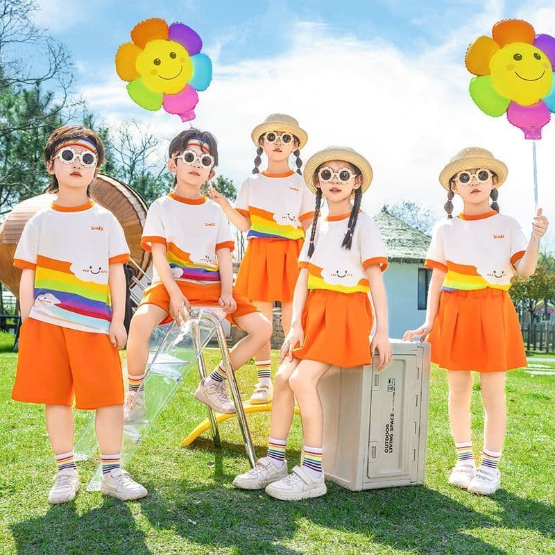Jogos traje pequeno seis um crianças Cheerleading traje do jardim de infância desempenho classe traje dança terno