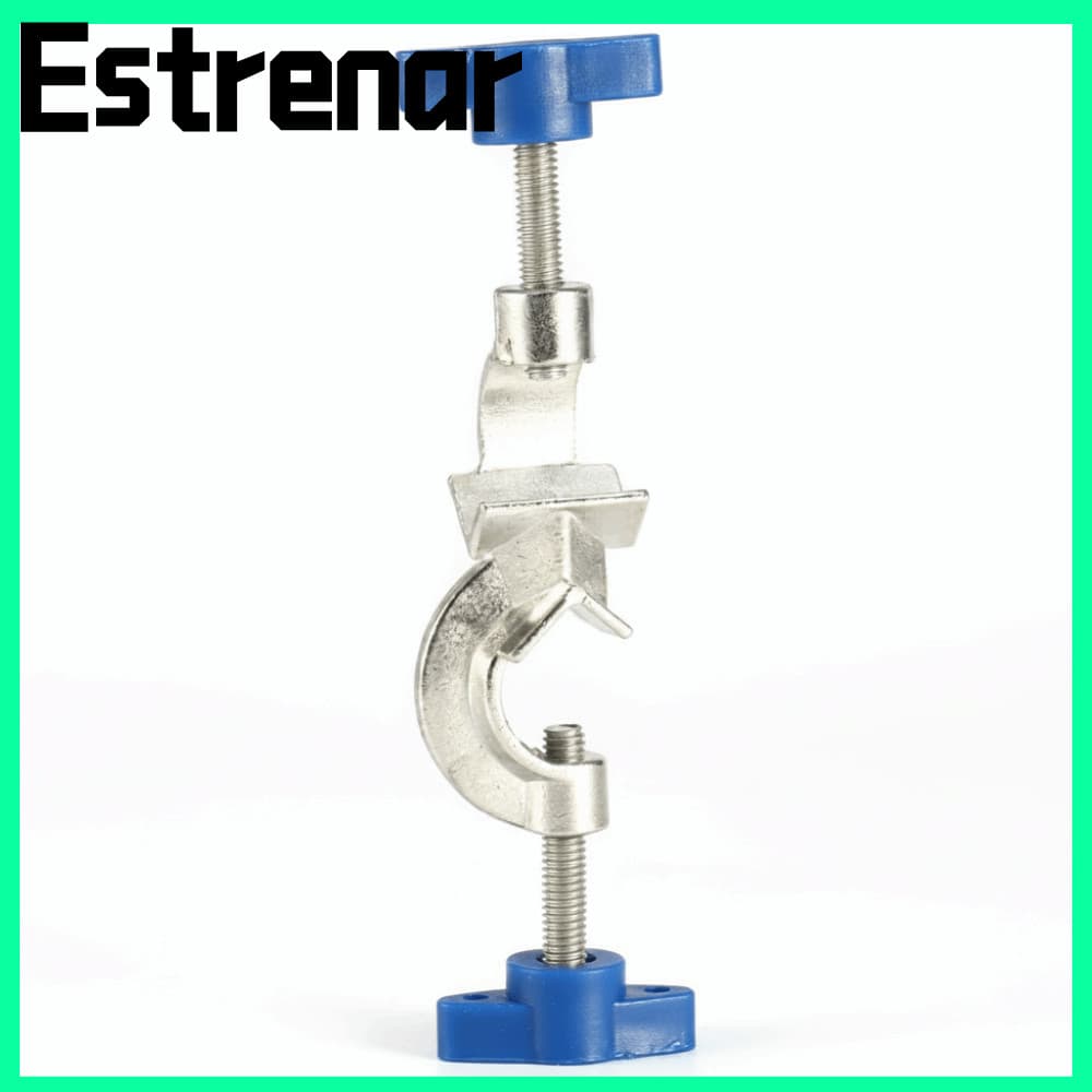 Suporte De Aperto De Metal ESTRENAR , Braçadeira De Cabeça Chefe Prateada De Liga De Zinco Cruzada De Laboratório