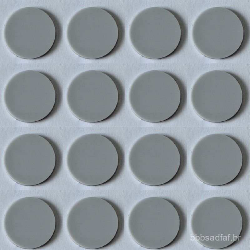 Novo conjunto de 30 peças de almofadas redondas de silicone cinza, almofadas antiderrapantes de silicone, autoadesivas,