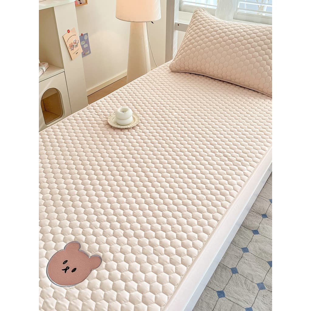 Dormitório estudantil lençol de solteiro peça única 90x190 algodão lavado capa de cama lençol colchão Simmons capa prote