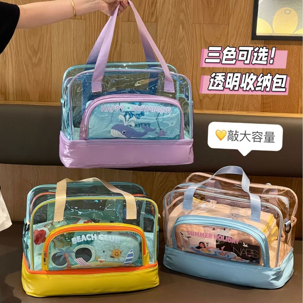 Saco de praia à prova dwaterproof água grande capacidade com zíper impresso bolsa sapato armazém tamanho grande Cross-co