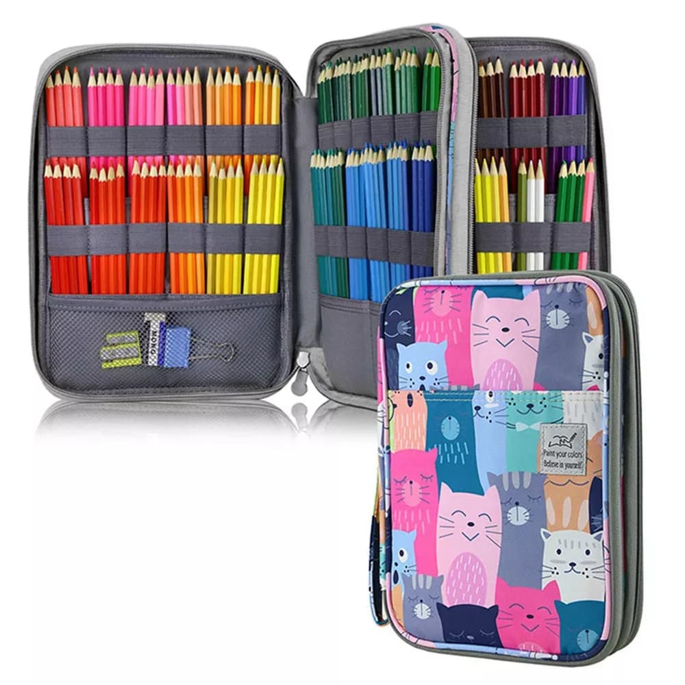 Estojo Escolar 96/192 Slots Caixa De Lápis Escola Para Meninos Meninas Caneta Saco Grande Capacidade Penal Papelaria Pen