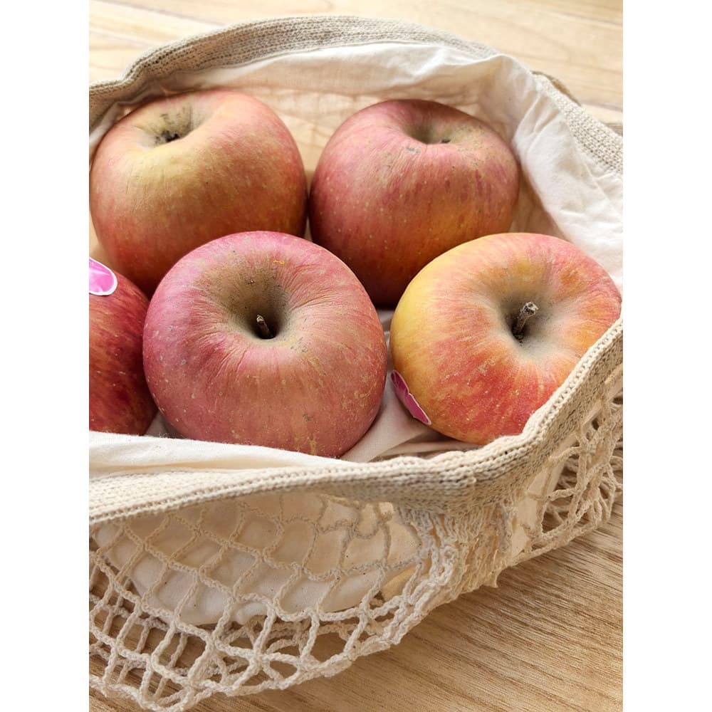 Pano de algodão cru + saco de compras de malha Ecologicamente correto Algodão cru Cor Natural Não-tingimento Alimentos F