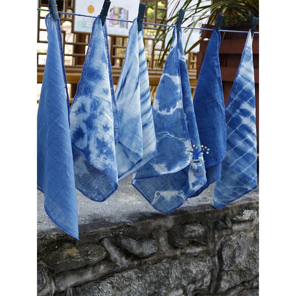 Lenço quadrado de fio de algodão tie-dye jardim de infância feito à mão DIY lição de casa produto acabado lenço fundo an
