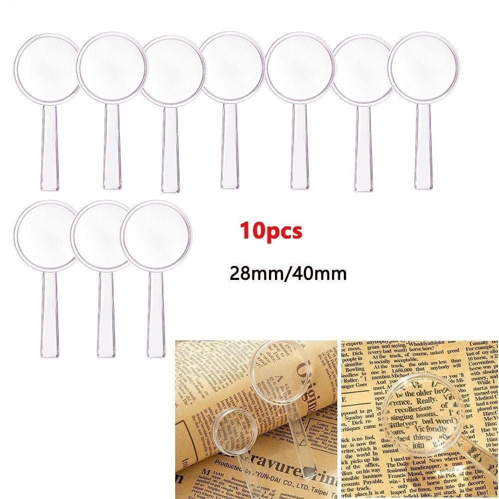 10 Lentes de Aumento para Crianças, Lente Fresnel Transparente 3X, Portátil