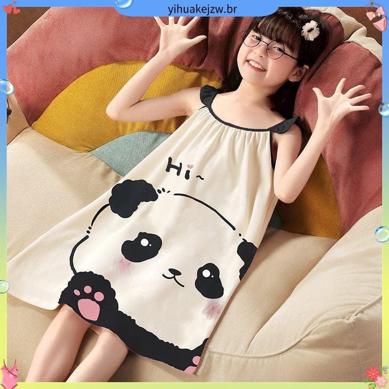 Meninas meninas Suspender saia Modal crianças Carpillar camisola estilo verão grandes crianças meninas 2026 novo estilo