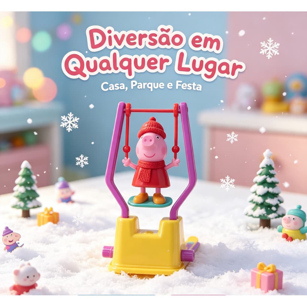Brinquedo de esqui da Peppa Pig, um brinquedo infantil, um presente ideal para meninos e meninas.