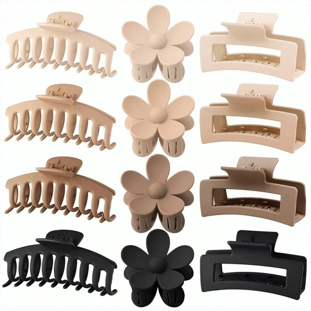 [No Damage] Hair Claw/No Damage//Flower Design/For Women/Daily Use/Large Hair Claw