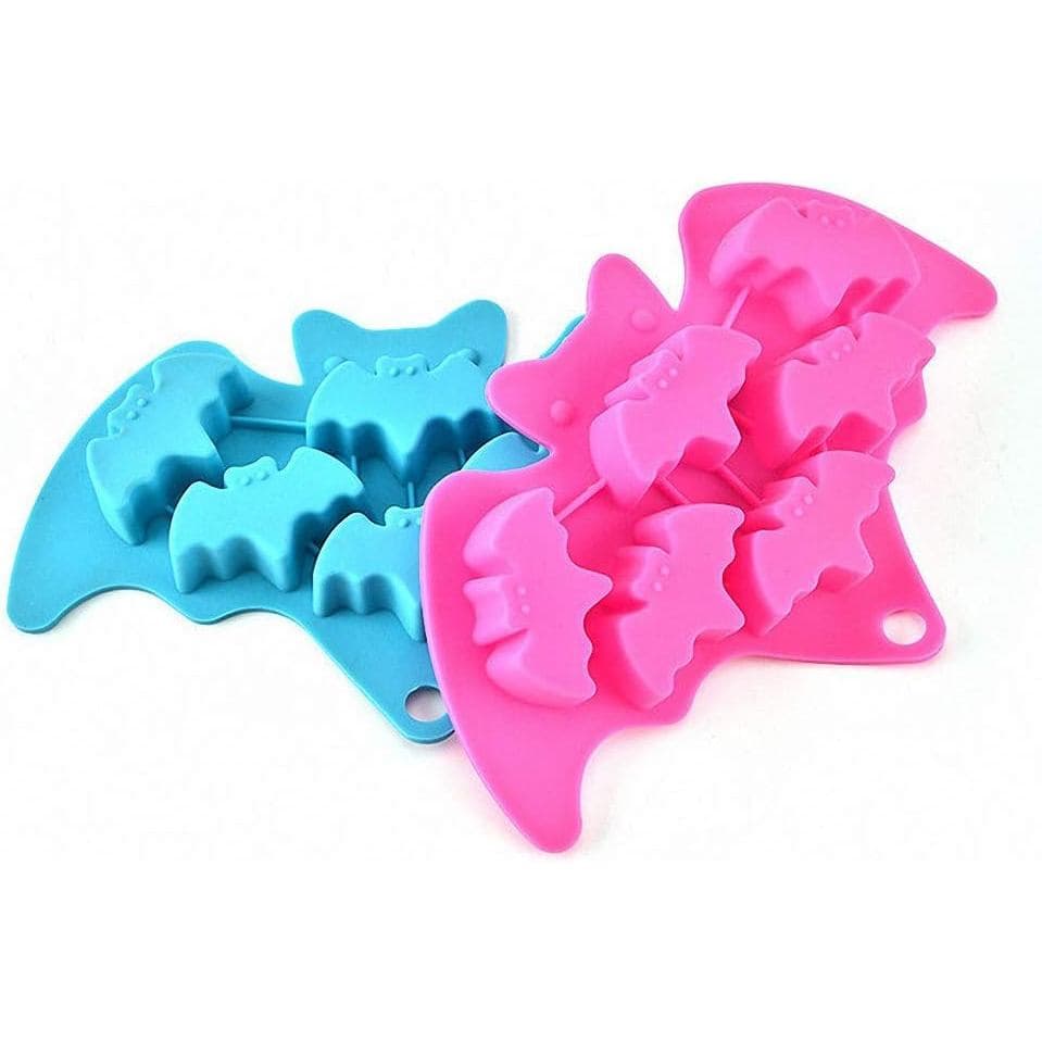 2 Formas de Silicone para Gelo em Forma de Morcego, Moldes de Silicone para Chocolate e Doces de Morcego para Lembrancin