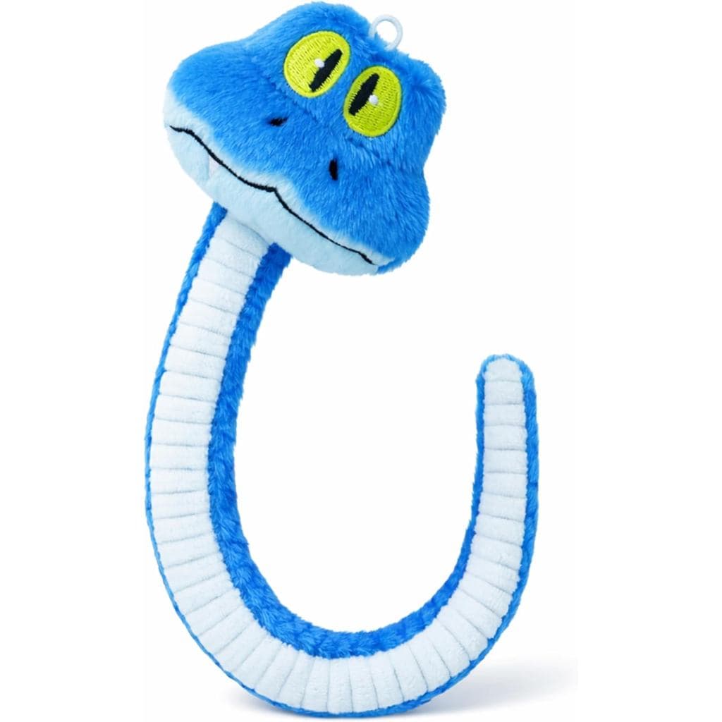 Brinquedo de Pelúcia de Cobra Azul Fofa de 11,8 polegadas - Boneco de Cobra de Pelúcia com Corpo Flexível para Dobrar, p