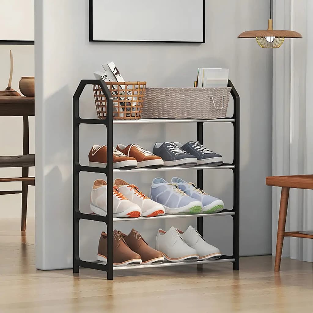Sapateira Vertical Premium Aço Organizador Para Sapatos 5 Prateleiras Compacta 99x43x27cm Resistente