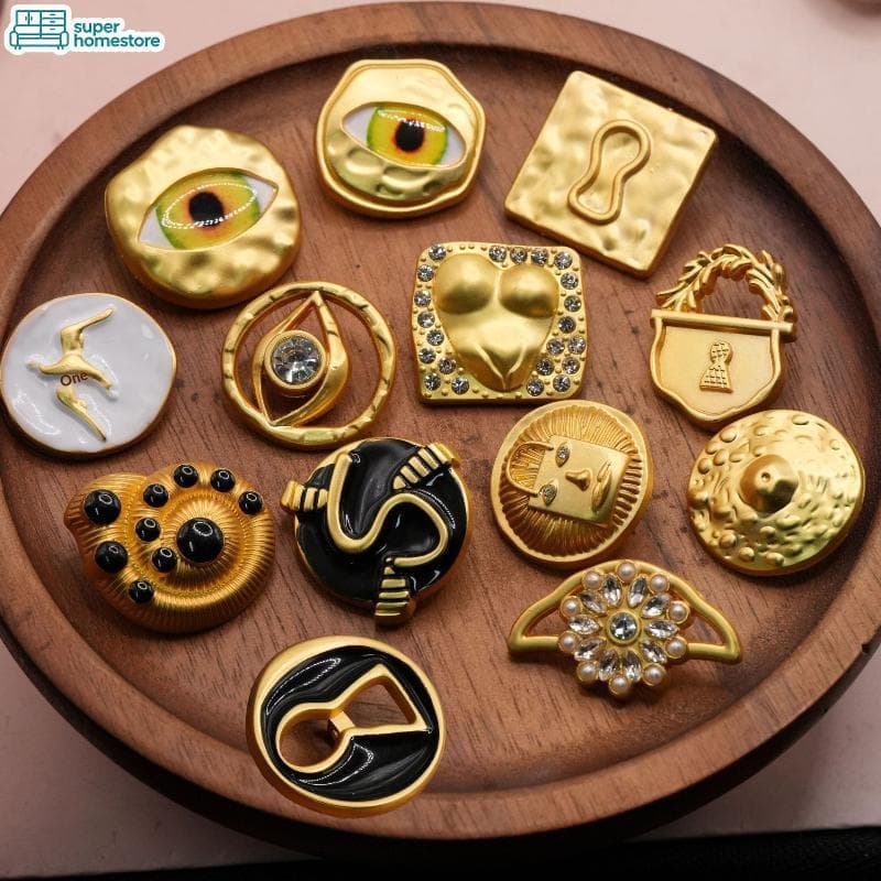 Botões De Metal SUPER Vintage Olho Artístico Em Forma De Coração Decorativo Para Roupas Vestuário DIY Artesanato Costura