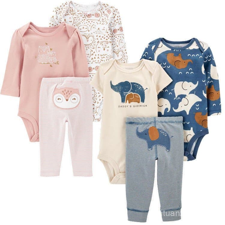 Macacão para menino de 0-2 anos/conjunto de roupas para bebê/macacão de manga comprida de 3 peças NYFE