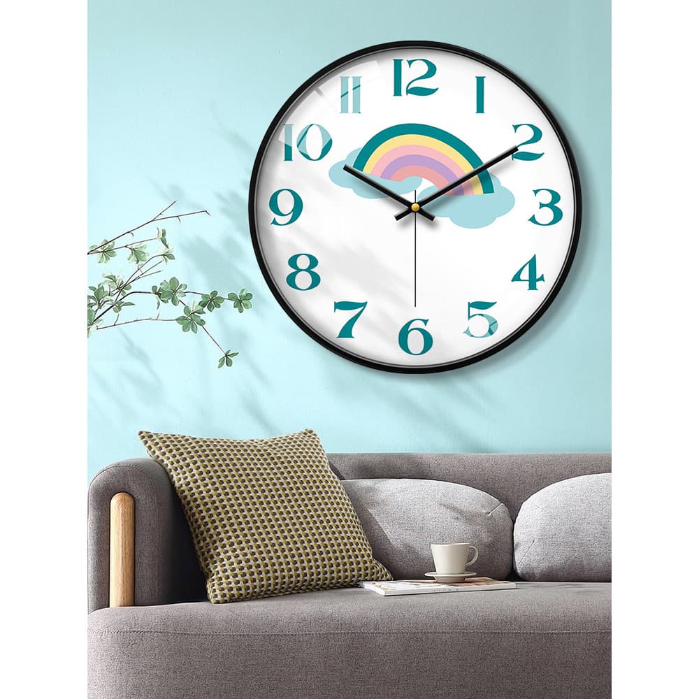 Crianças relógio de parede quarto mudo sala estar casa bonito decorativo relógio parede moderno simples criativo pendura