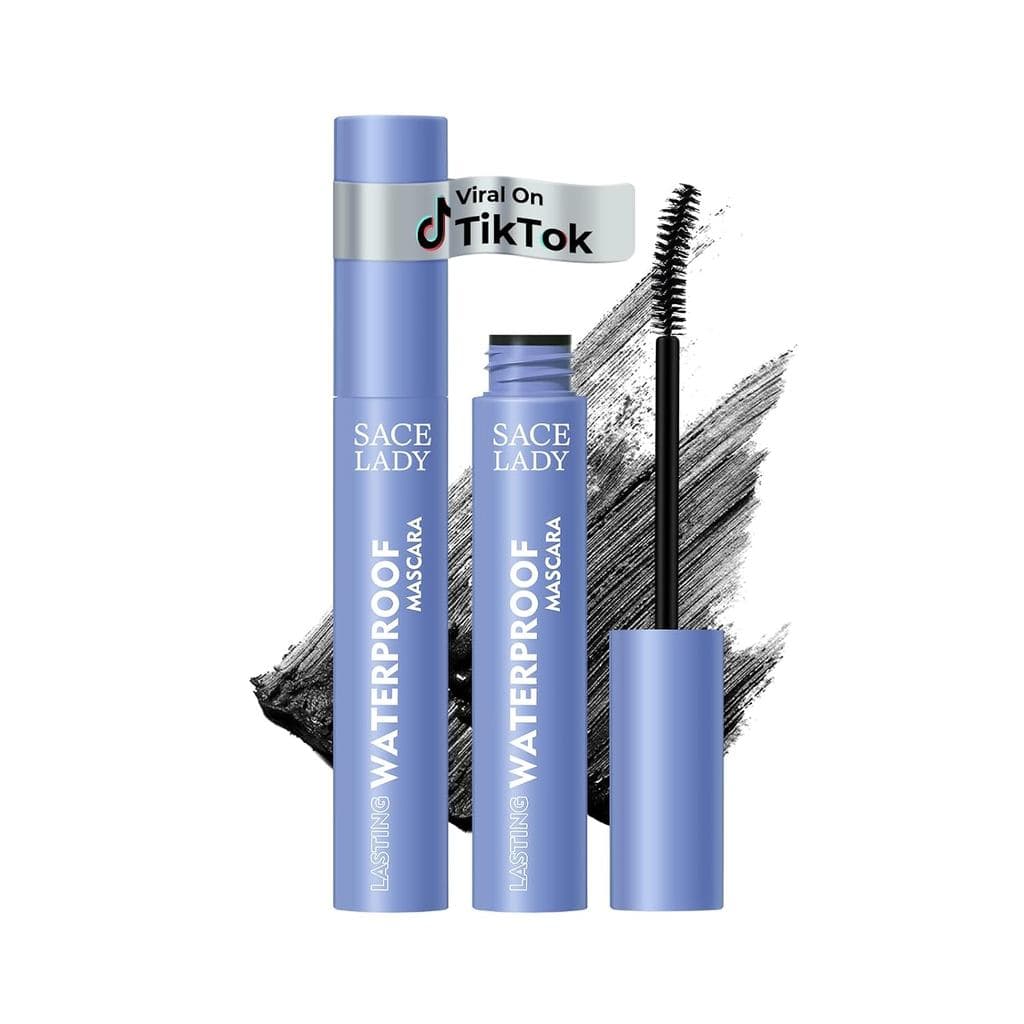Máscara de Cílios Preta SACE LADY, à Prova d'Água, para Volume e Alongamento, de Longa Duração, com Aparência Natural, à