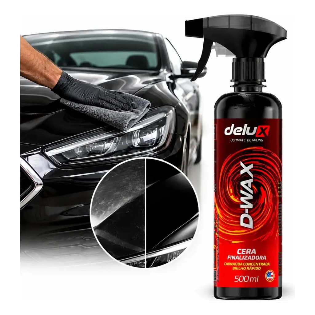 D-wax Cera finalizadora 500ml Automotiva Proteção Pintura Cristalizadora Revitaliza Nao Mancha Carros Hidrorreativo