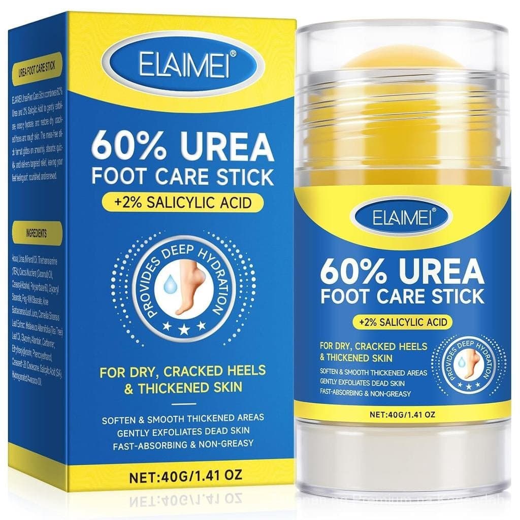 Creme em Bastão com 60% de Ureia e 2% de Ácido Salicílico, Creme para os Pés com Ureia de Máxima Potência, Removedor de