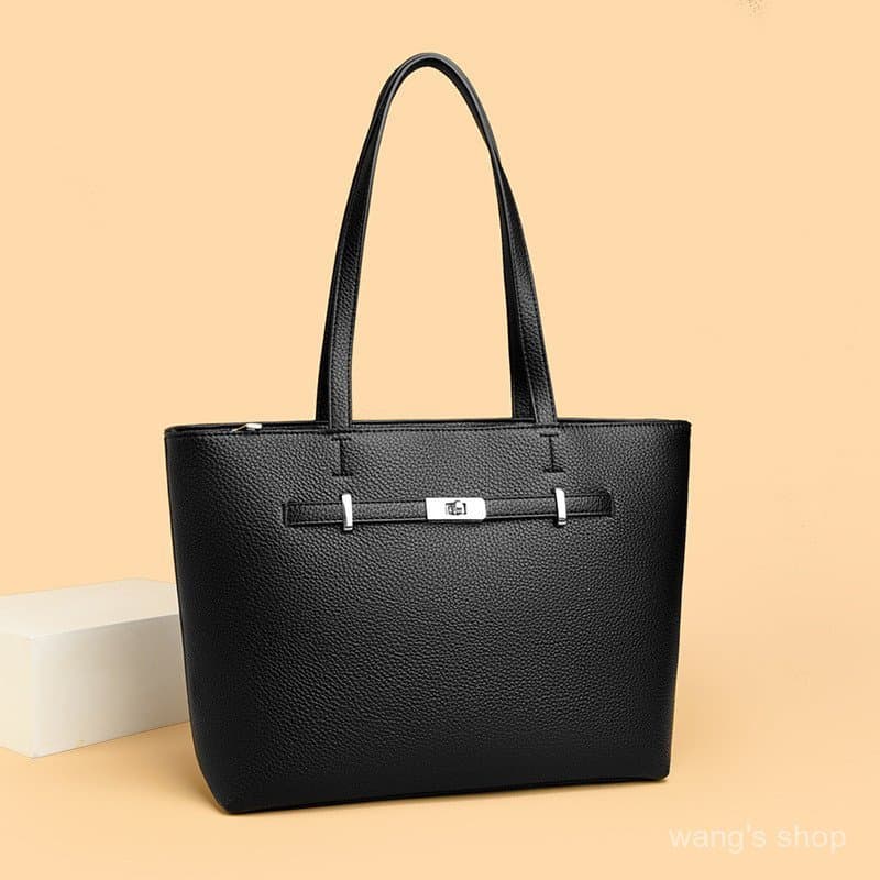 Bolsa de ombro feminina simples e elegante, de grande capacidade, estilosa e versátil para o dia a dia, bolsa grande de