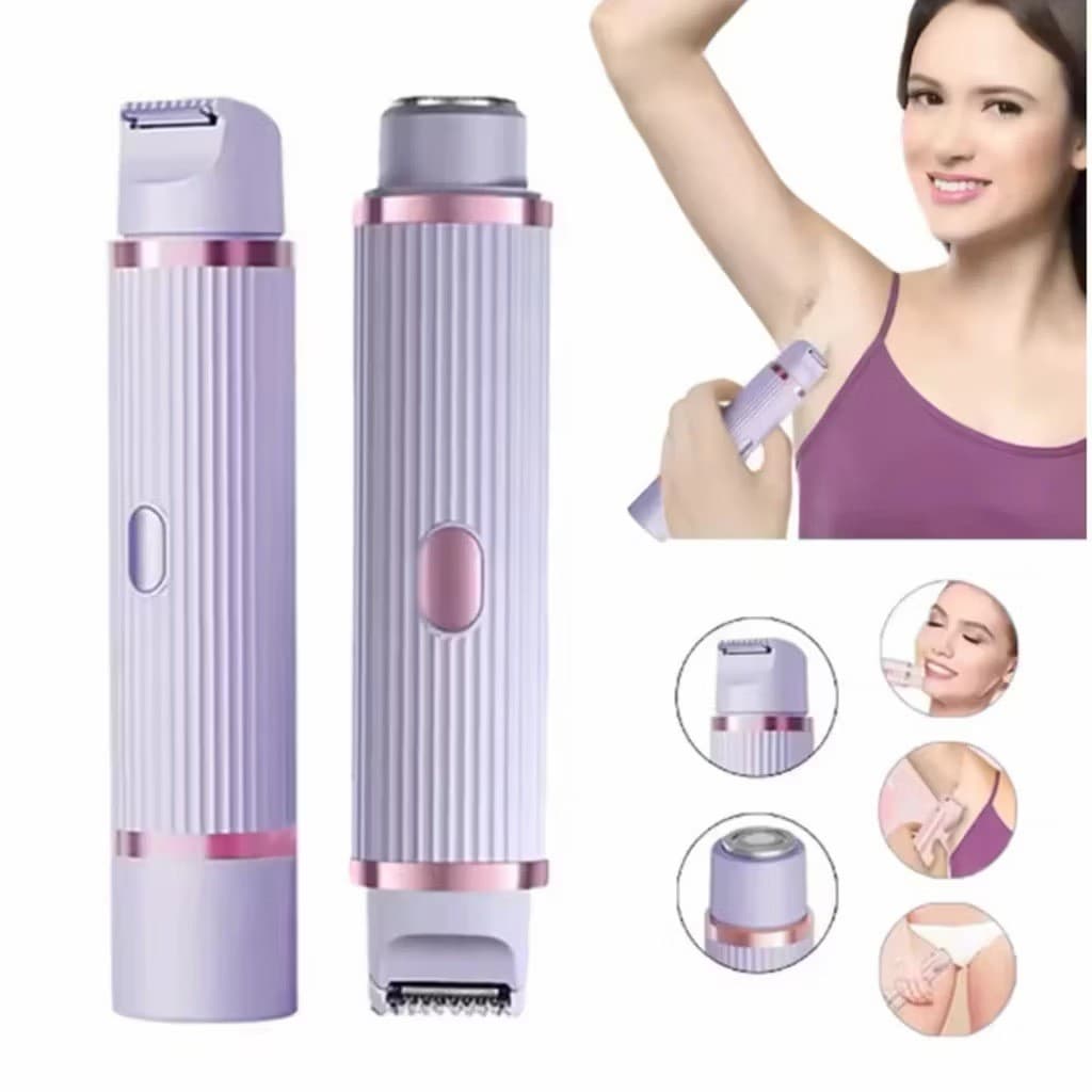 Depilador Elétrico Feminino Recarregável Removedor De Pelos Navalha Dupla Sem Fio Portátil Para Pernas Axilas E Corpo