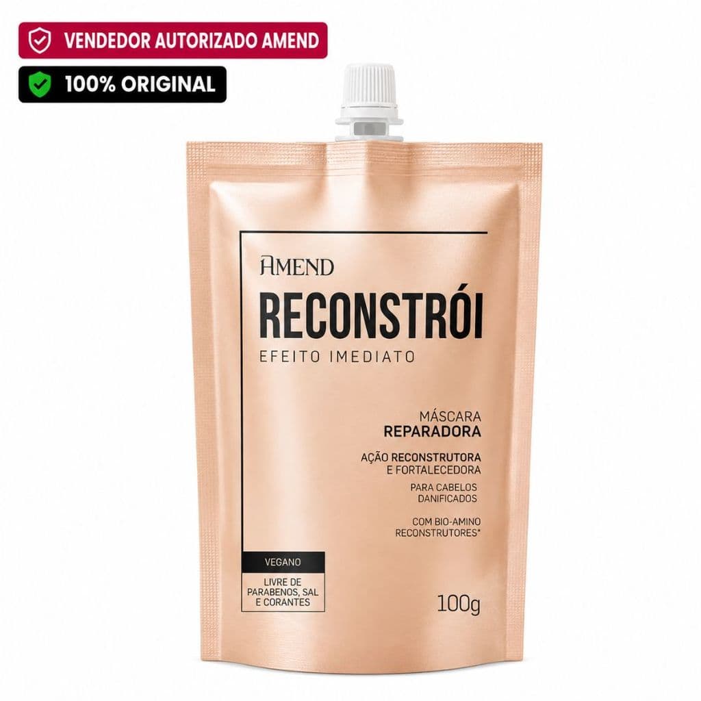 Máscara reparadora amend 100g - Reconstrói efeito imediato