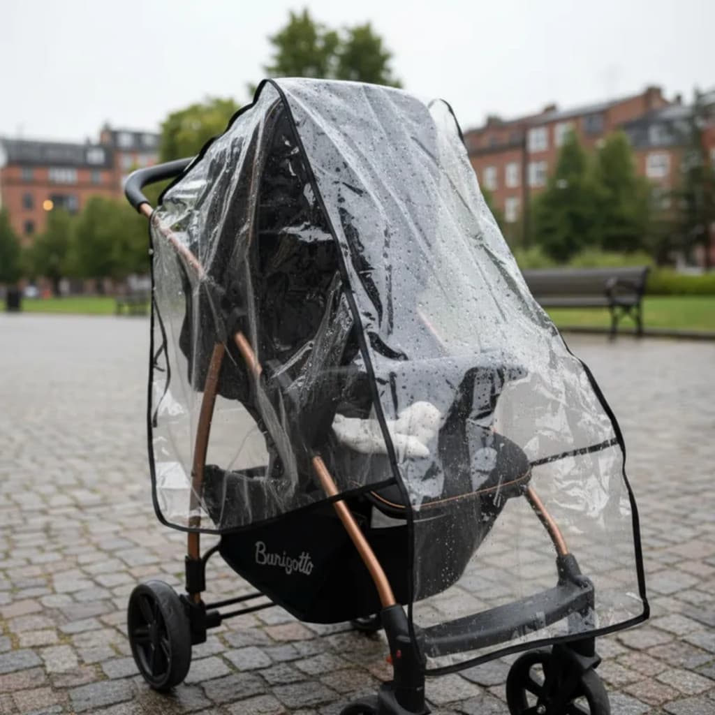 Capa Plástica De Chuva Para Carrinho de Bebê Universal Protege Vento Sereno Poeira Reforçada