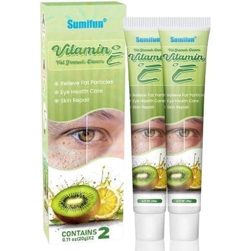 2 - Pacote de Creme com Grânulos de Gordura de Vitamina E e AHA para Cuidados com a Pele, Hidratante à Base de Frutas, M
