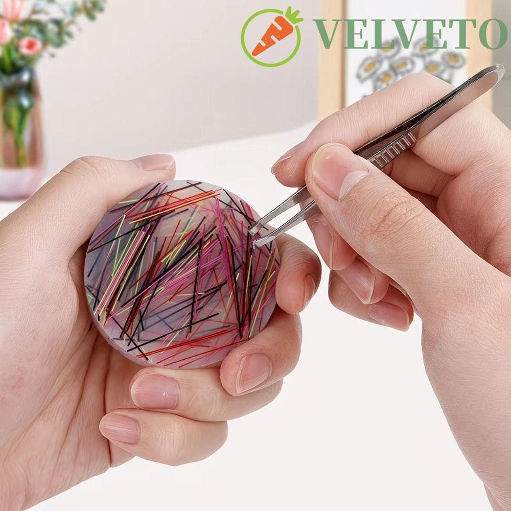 ELVETO Skin Picking Fidget , Com Pinça Almofada Redonda De Silicone , De Seleção Sensorial Colorida De 6 Cm