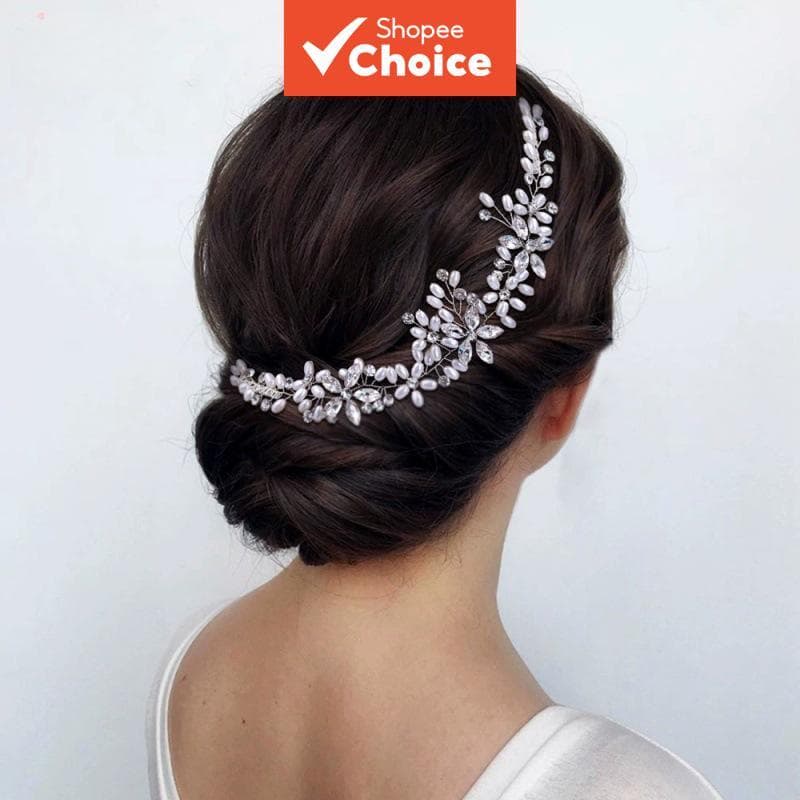Pente De Pérola De Noiva Com Strass Duplo , Acessório De Casamento Para Crianças , Meninas , Coroa , Princesa