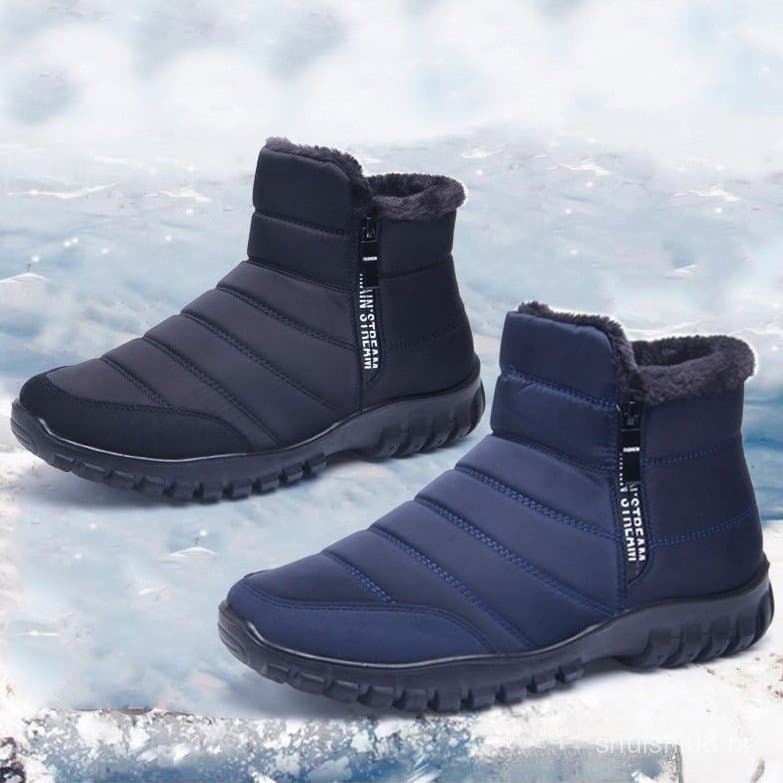 Sapatos masculinos para pai, botas de neve de algodão grosso, adequadas para idosos, estilo Pequim, inverno mantendo-se