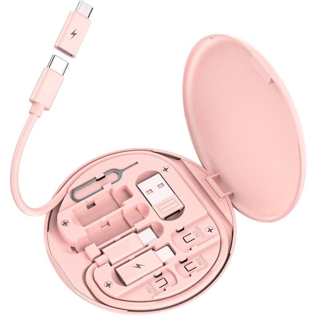 Kit de cabos adaptadores de carregamento USB multiportas, adaptador de viagem USB-C para iOS, converte USB-A e Type-C em