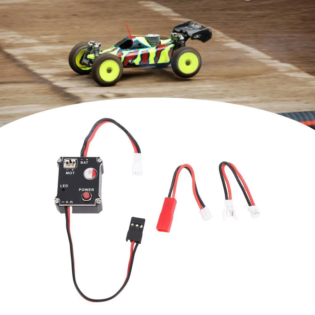Substituição ESC escovado para SCX24 1/18 1/24 RC Car Auto Power Off Alloy 15A Controlador de velocidade eletrônico
