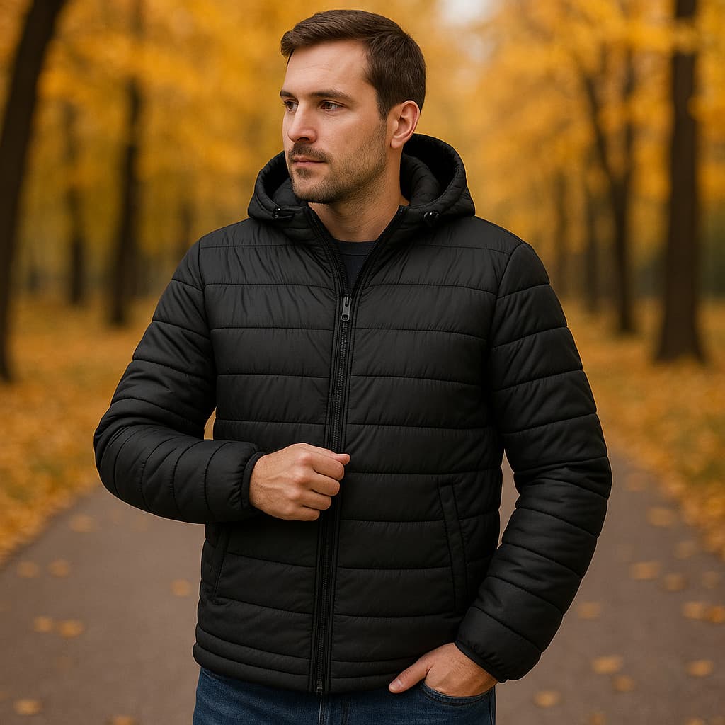 Jaqueta Masculina Bobojaco Puffer Corta Vento para Inverno Dias Frios Confortável casaco de frio blusa quente