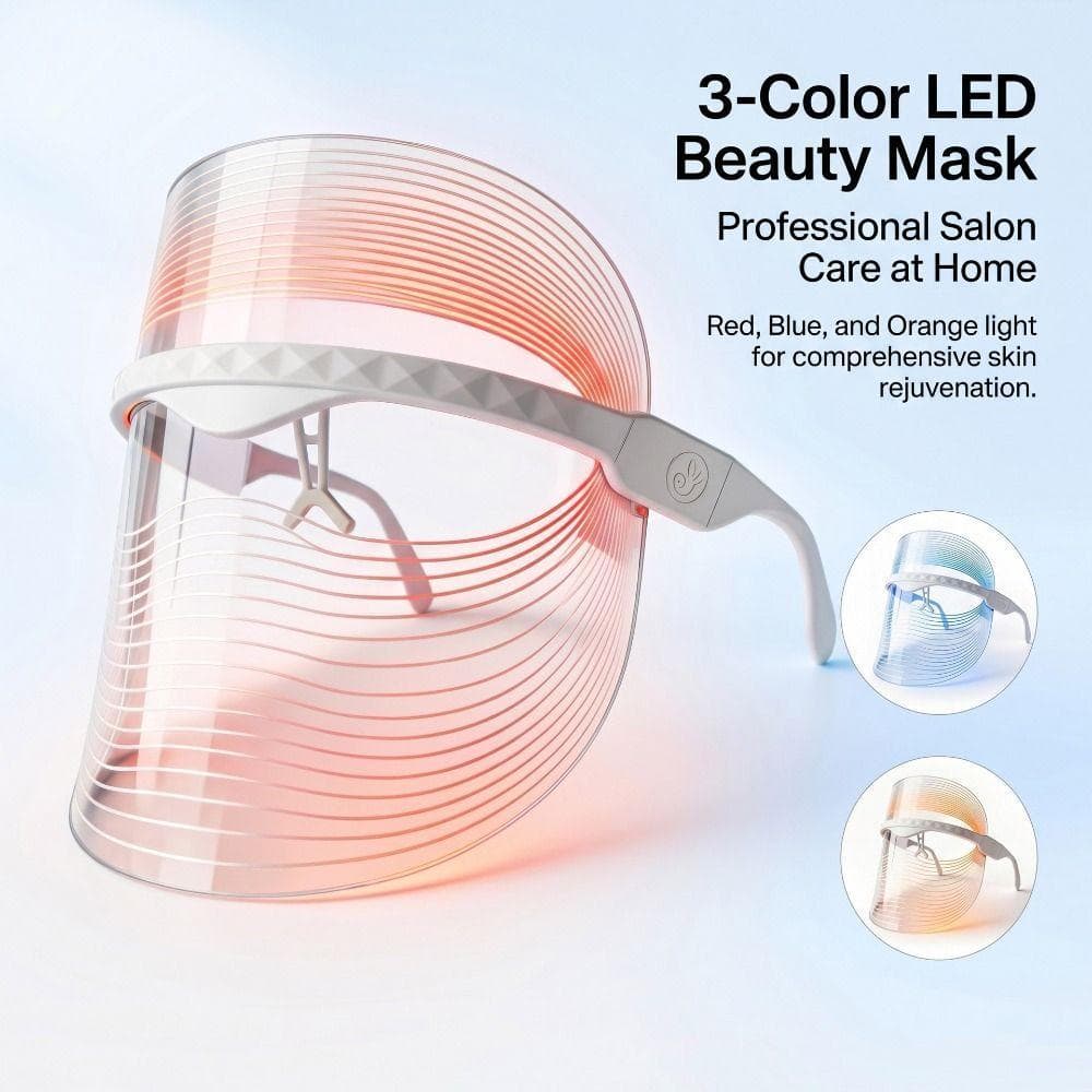 Máscara De Luz LED , Facial Recarregável Sem Fio Para Apertar A Pele Antienvelhecimento Antirrugas