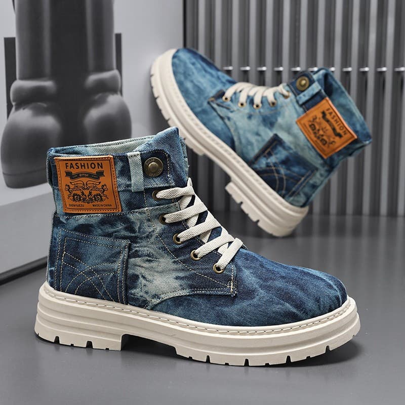 Botas Martin estilo masculino, sapatos masculinos, botas masculinas de cano alto estilo britânico, botas gerais masculin