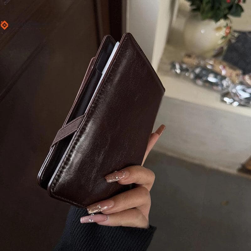 [PPTS] Nova Capa De Cartão De Couro Retrô Porta-Passaporte Carteira Acessórios De Viagem Para Mulheres E Homens