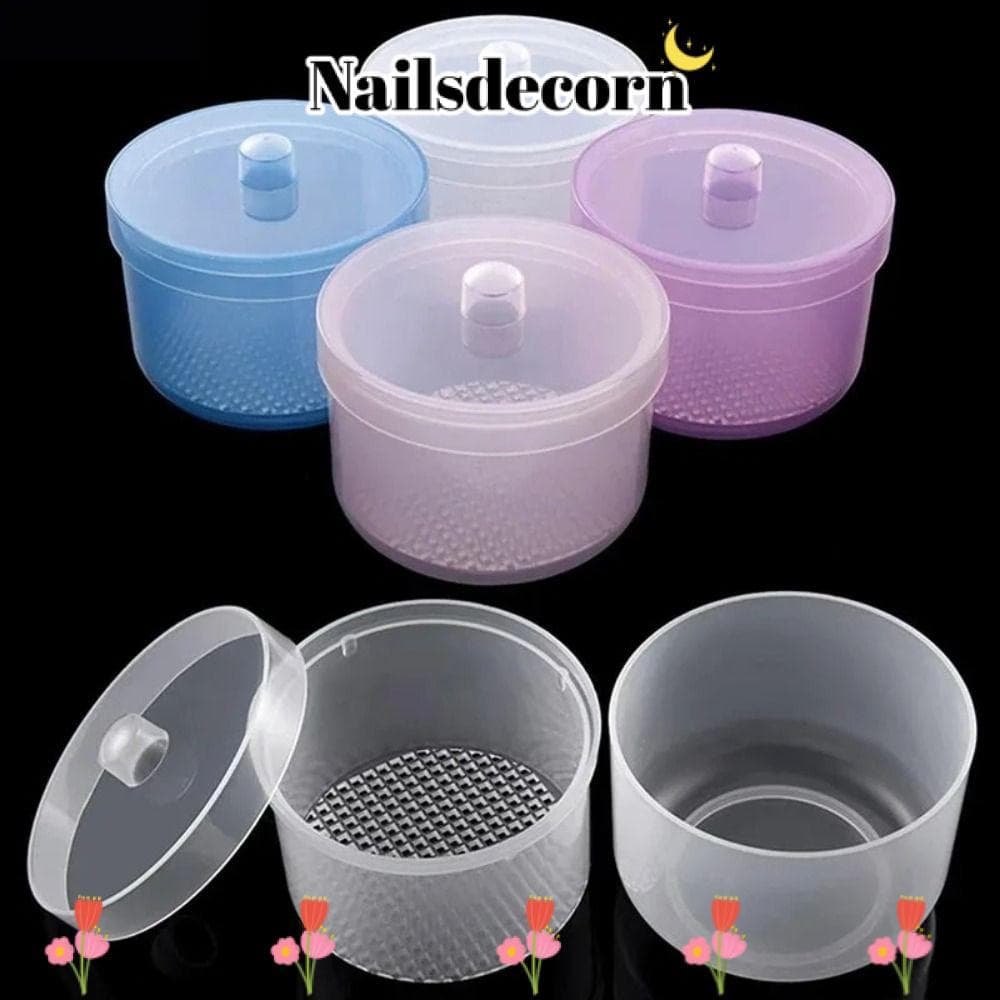 Esterilizador De Brocas Para Arte Em Unhas , Caixa De Desinfecção De Plástico Rosa Com Tampa Armazenamento De Manicure