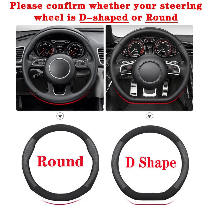 Capa de Volante de Carro em Couro para Hyundai Accent, Trajet, Sonata, Getz, Verna, i30, Tucson, Elantra, IX25, IX30, IX
