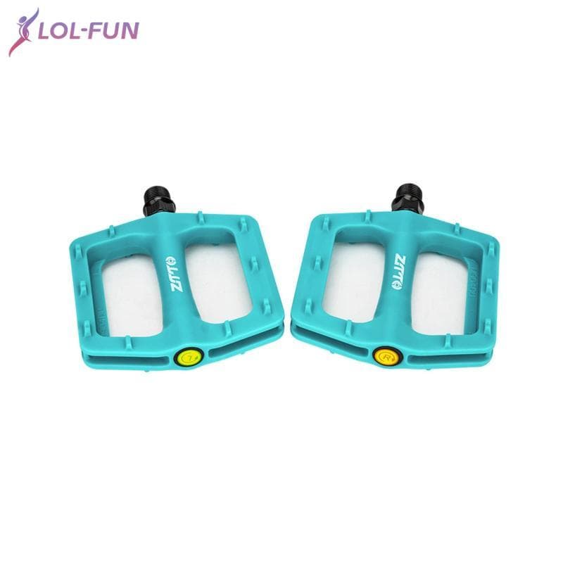 [Brcolaxi1] Conjunto De Pedais De Bicicleta Plano Leve Nylon Pedal De Plataforma Cobre Para Deslocamento E Mountain Bike