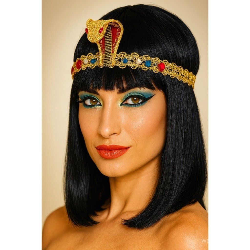 Tiara Cleópatra Fantasia Cobra Serpente Egito Egípcia Coroa Arco Coroa Cosplay Band Head