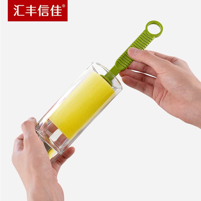 Huifeng Xinjia Escova de copo sem ângulo morto Limpeza Cabo longo Escova pequena Manchas de chá Copo de água Copo de lav