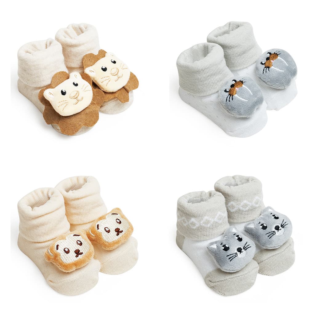 Meia Sapatinho Bichinho Led Pimpolho 00-15 (0-6m) Menino Infantil