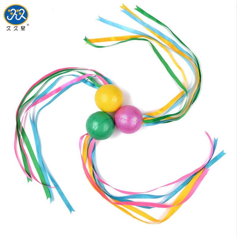 Jiujiu estrela bola macia fita bola colorida de seda macia desempenho fita macia Streamer fita bola