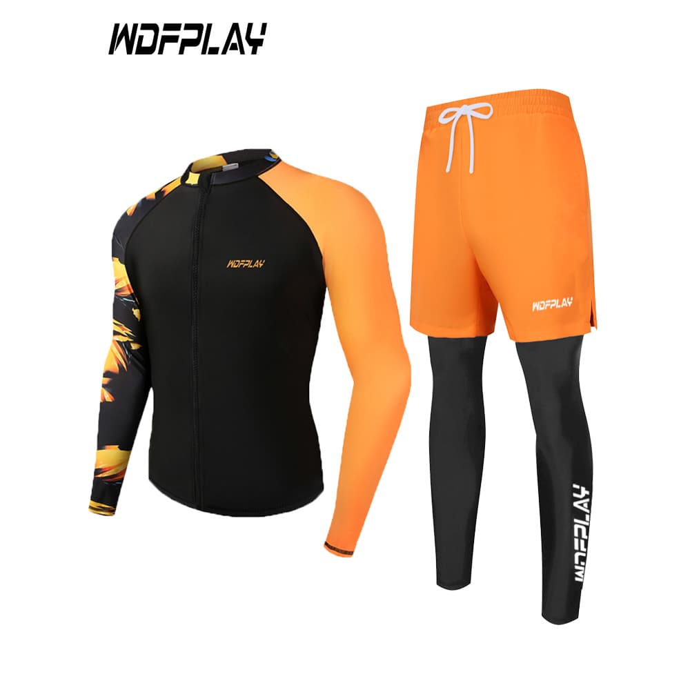 WDFPLAY Wetsuit terno masculino profissional de secagem rápida protetor solar medusa roupas esportivas roupas de Fitness