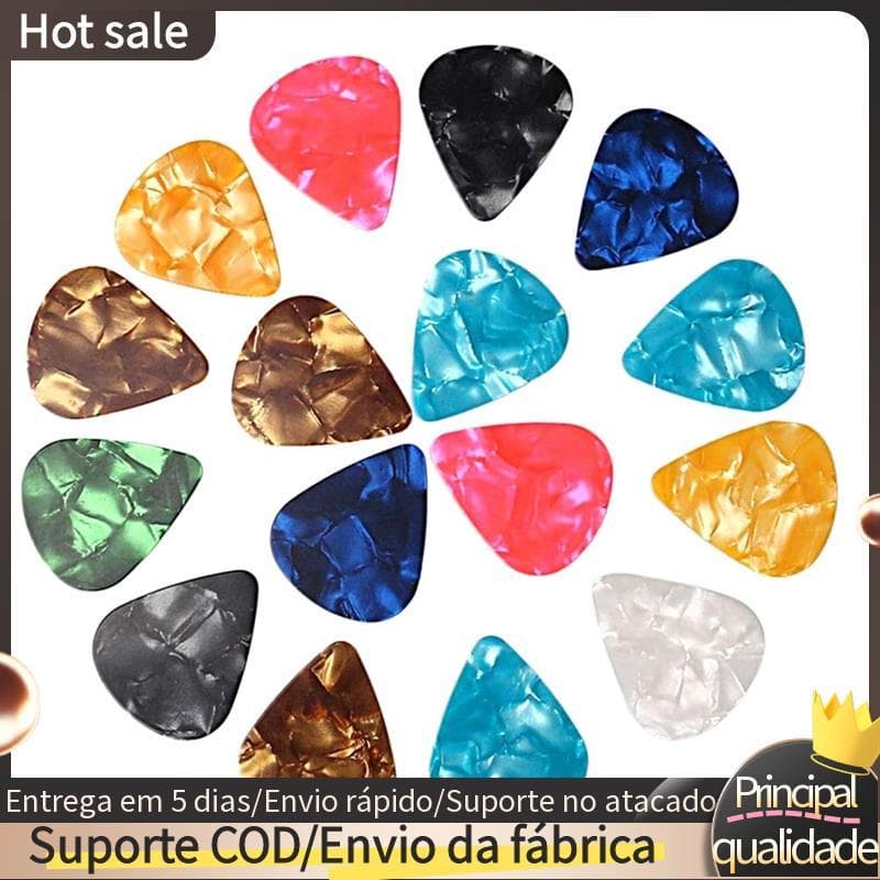 100 Peças Palhetas Para Guitarra Celulóide 0.46mm De Espessura , Guitarras Acústicas 30X26MM