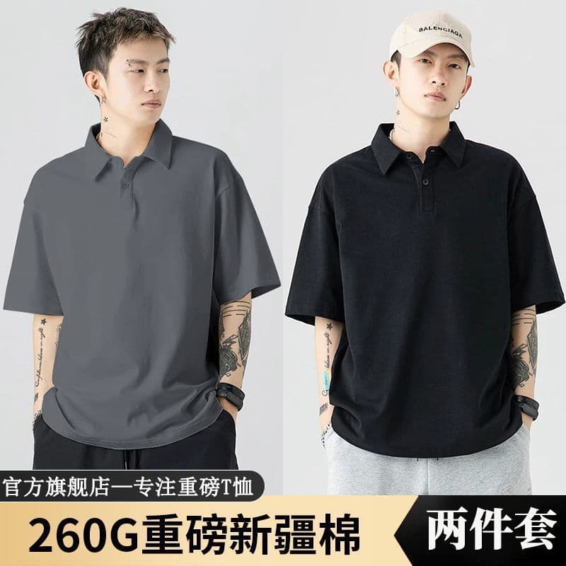 Camisa masculina verão algodão solto Street Wear meia manga topo Casual lapela camiseta de manga curta